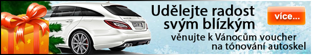 Udělejte radost svým blízkým. Věnujte k Vá
nocům voucher na tónování autoskel.